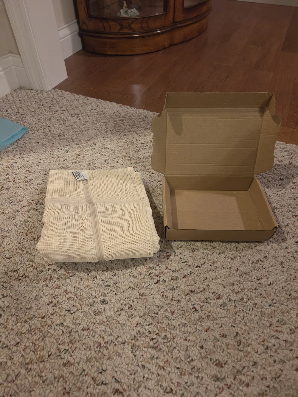 Home Accents Beige Waffle Knit Zip Laundry Bag Set Of 3